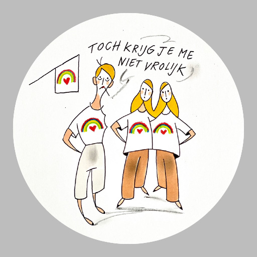 ‘Toch krijg je me niet vrolijk’ - modemopje Piet Paris voor Kiki Niesten